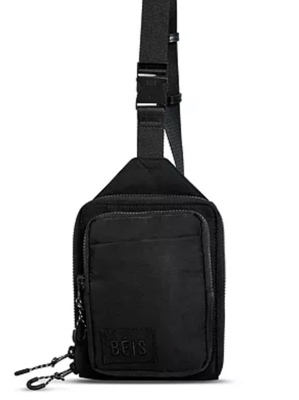 BEIS Black Compact Sling Belt Bag for Men